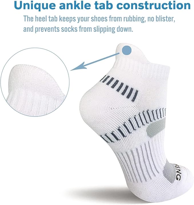 BERING Women's Athletic Running Cushioned Ankle Socks (6 Pairs) - Image 5