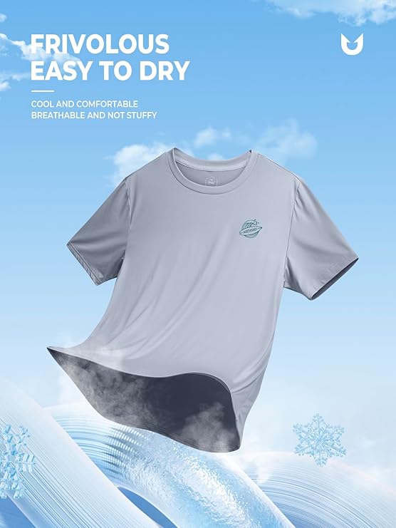 Rdruko Men's Dry Fit Workout Shirts Moisture Wicking Short Sleeve Athletic Running Gym Active T Shirts - Image 2