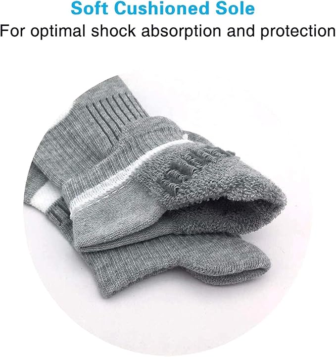 BERING Women's Athletic Running Cushioned Ankle Socks (6 Pairs) - Image 3